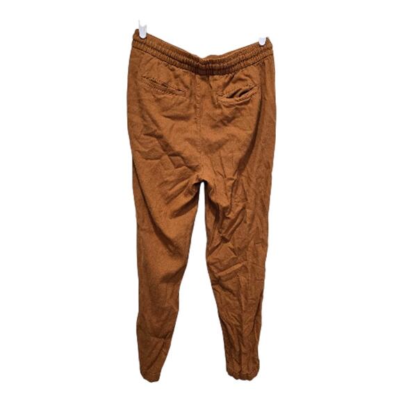 Old Navy Linen Blend High Rise Pants Tiger Eye Medium Tall - Picture 2 of 9